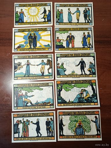 Серия нотгельдов 10 штук