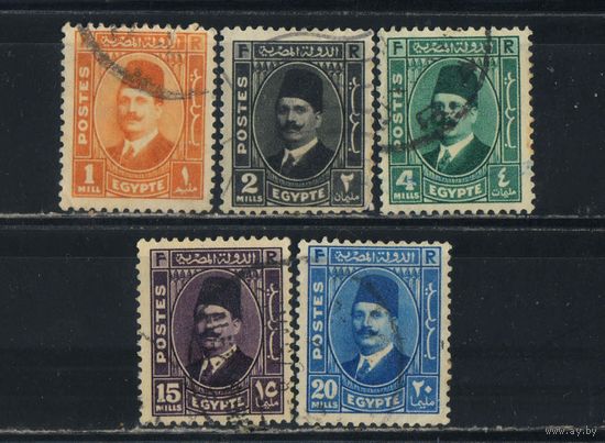 Египет Кор 1936 Фуад Стандарт #213-5,218-9