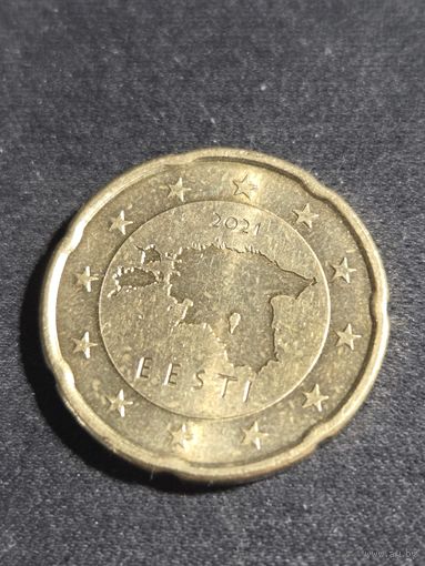 Эстония 20 евроцентов 2021