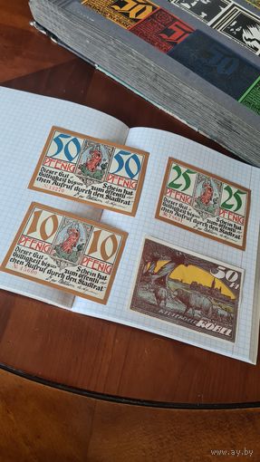 С 1 РУБЛЯ ! ЛОТ 4 ШТУКИ НОТГЕЛЬД ГЕРМАНИЯ 1921 ГОД