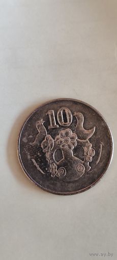 Кипр 10 цент 2002