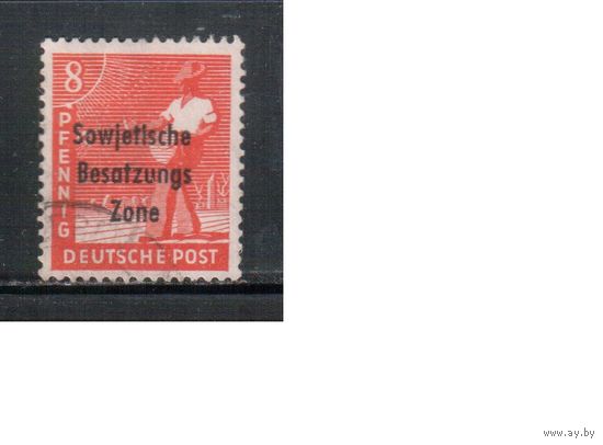 Германия-1948,(Мих.184) гаш.  ,  Стандарт, Советская зона оккупации,