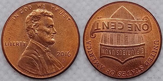 1 цент США Unc 2016 г D