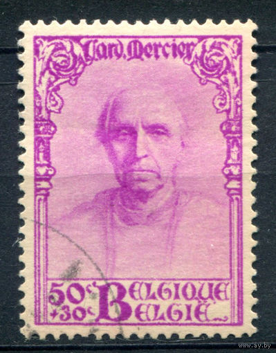 Бельгия - 1932г. - Дезире-Жозеф Мерсье, кардинал, философ, 50 с + 30 с - 1 марка - гашёная [Mi 334]. #2-Be-42-B-1