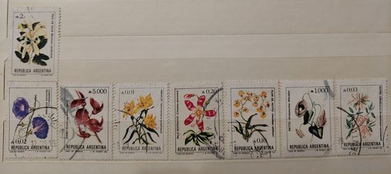 РАСПРОДАЖА КОЛЛЕКЦИИ. Аргентина, марки "цветы"