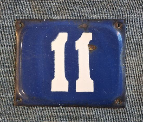 Табличка номер дома "11", СССР.