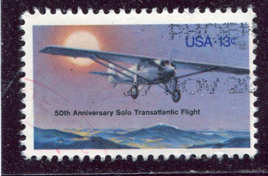США. 50 лет первого перелета через Атлантический океан