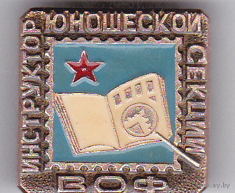 Инструктор юношеской секции ВОФ (Всесоюзное общество филателистов).