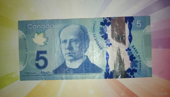 Канада 5$ 2013г. Пластик