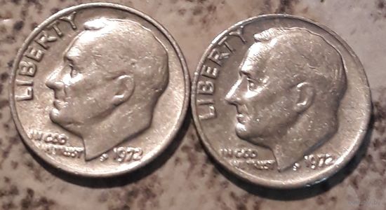 10 центов  (дайм) США 1972 мд Филадельфия на выбор