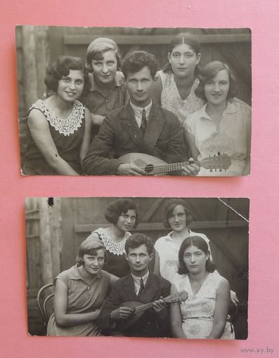 Фото "Трио: я, мандолина и мои дамы", Гомель, 1932 г.