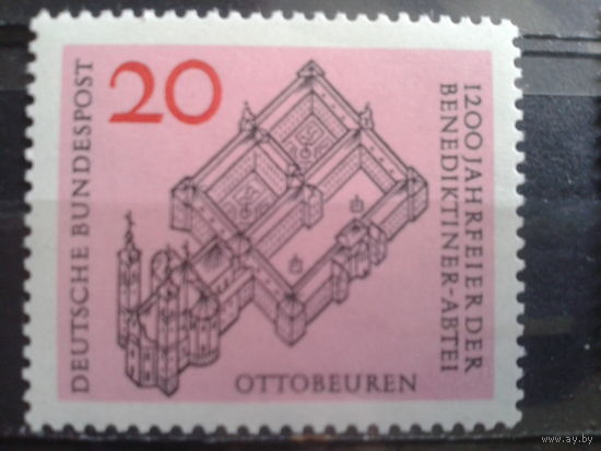 ФРГ 1964 Бенедиктианский монастырь - 1200 лет**