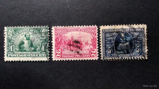 США\а57\ 1907   Выставка в Джеймстауне Sc328-330 кц43.5дол