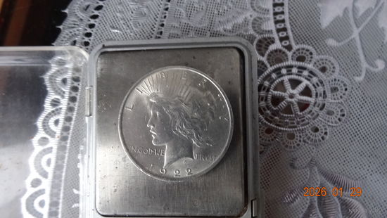 1 доллар США мирный 1922 не частый