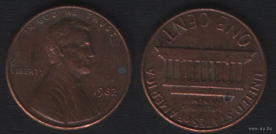 США km201 1 цент 1982 год (-) (_3 ТОРГ ЛЮБОЙ