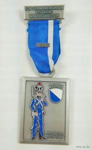 Швейцария, Памятная медаль "Стрелковый спорт" 1986 год.