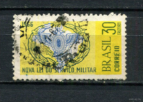 Бразилия - 1966 - Новый закон о военной службе - [Mi. 1114] - полная серия - 1 марка. Гашеная.  (Лот 30Ci)
