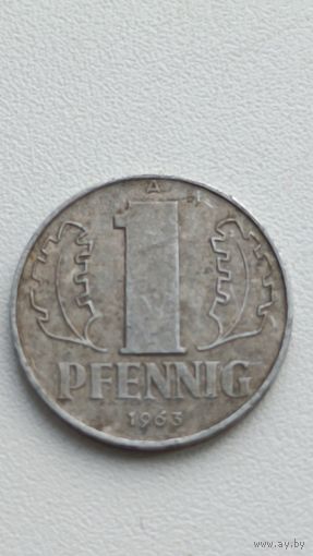 Германия. 1 пфенниг 1963 года. А.