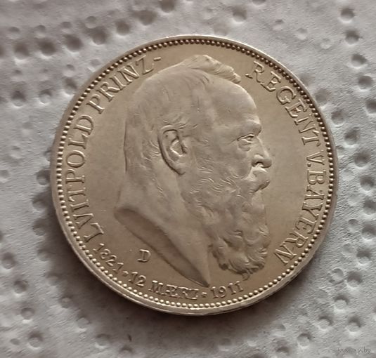 Бавария 3 марки 1911
