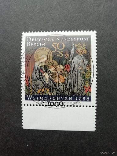 Западный Берлин 1986 Марка "Рождество" (гашеная с клеем) Mi.769 каталог 1.30 евро