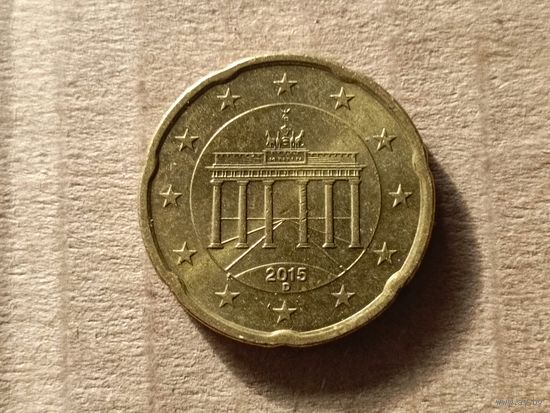 Германия 20 евроцентов, 2015"D". (-U-обм)