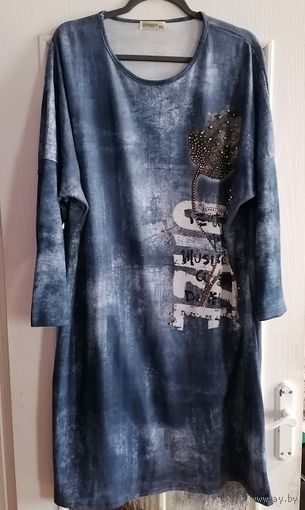Трикотажное платье новое, р-р 58-62