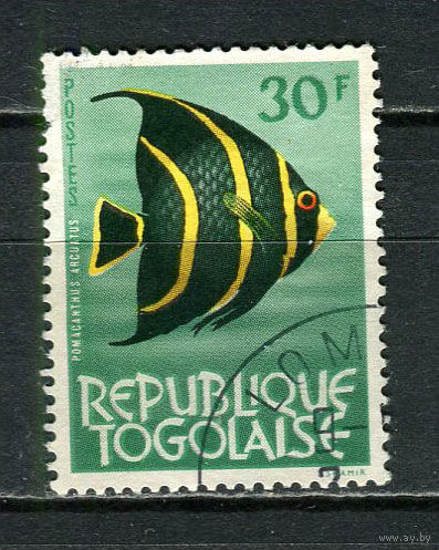 Того - 1964/1965 - Рыбка 30Fr - [Mi.397] - 1 марка. Гашеная.  (Лот 23HY)-TG3P47