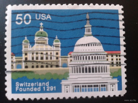США 1991 совм. выпуск с Швейцарией