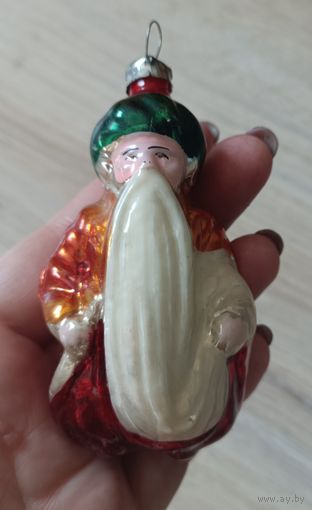 Елочные игрушки, стекло, Черномор, старик хотабыч