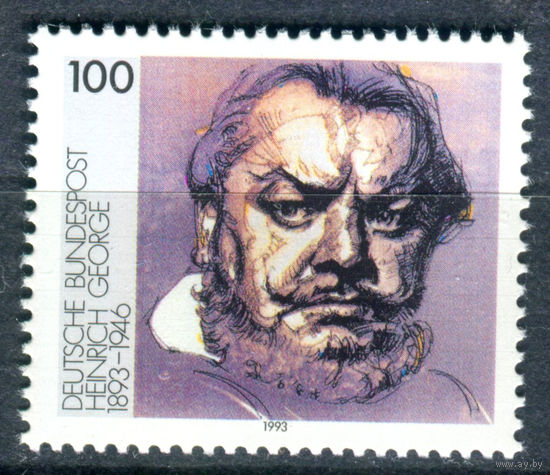 Германия - 1993г. - Генрих Георге, немецкий актёр - полная серия, MNH [Mi 1689] - 1 марка