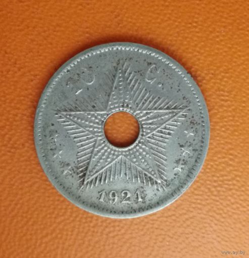 Бельгийское Конго 10 сантимов 1921 г., KM# 18