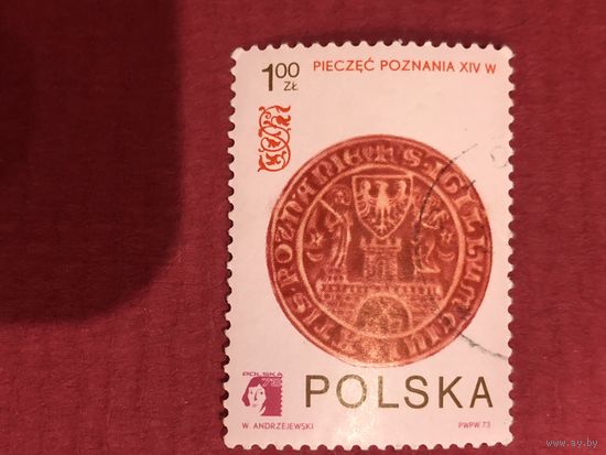 Польша 1973 год. Печать Познани XIV века