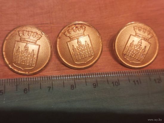 3 пуговицы униформы Швеция