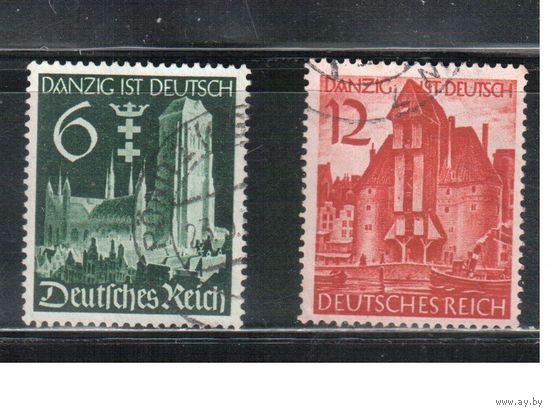 Германия-1939,(Мих.714-715)  гаш. , Данциг, (полная серия)