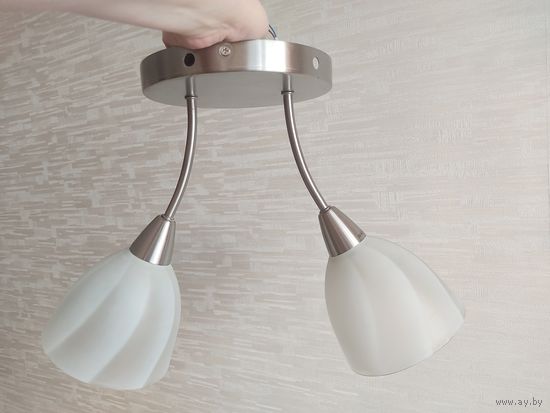 Современная люстра на 2 плафона