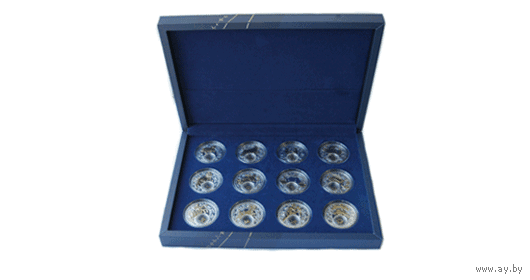 Комплект памятных монет Знаки зодиака. 2013. Рак, Лев, Дева, Весы, Скорпион, Стрелец, Козерог, Водолей,  Рыбы, Овен, Телец, Близнецы. Зодиаки. Гороскоп.