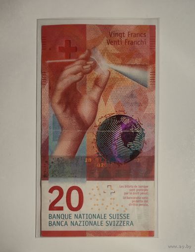 Швейцария 20 франков образца 2015 года (F) p76b