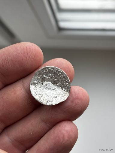 Грош 1614 HW Литва, редкая монета в грустном состоянии