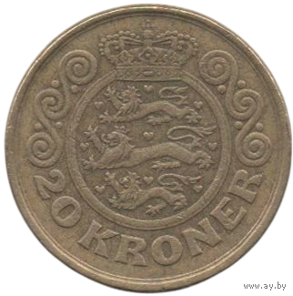 Королевство Дания. 20 крон 1991.