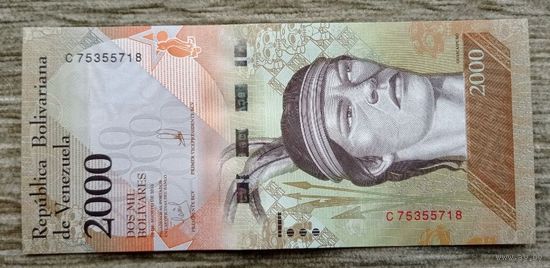 Werty71 Венесуэла 2000 боливаров 2016 UNC банкнота