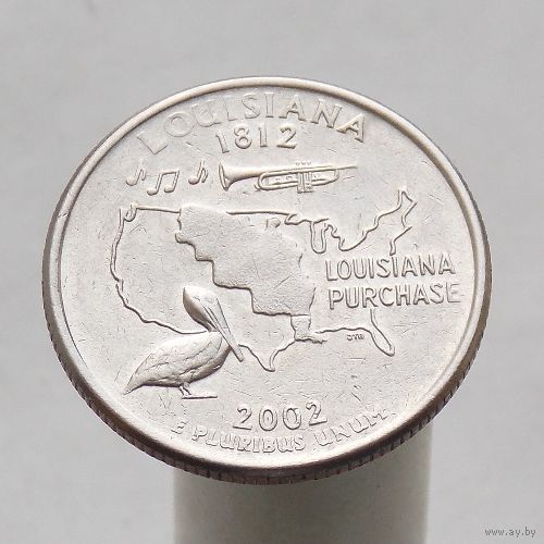 США 25 центов 2002 Р Луизиана