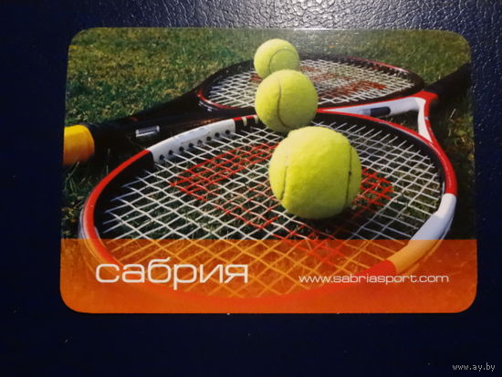 Календарик 2009 г.  Сабрия. Ракетки, мячики.