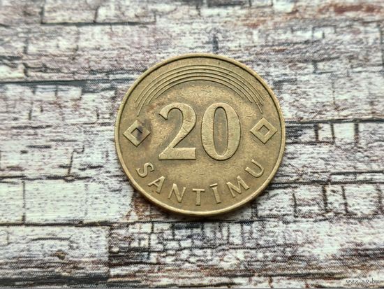 Латвия. 20 сантимов 1992 (не магнетик). (2).