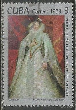 Куба. Живопись в Национальном музее. Маргарита Австрийская.1973г. Mi#1893.