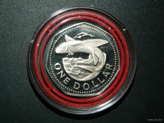 Барбадос 1 доллар 1974 Proof