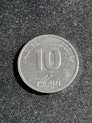 Мальдивы 10 лари 2012 Unc