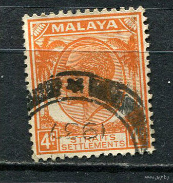 Британские колонии - Стрейтс-Сетлментс - 1936/1937 - Король Георг V 4С - [Mi.194] - 1 марка. Гашеная.  (Лот 36Gf)-T2P23