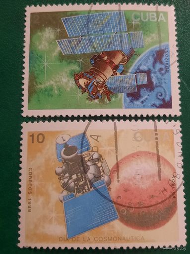Куба 1988. Исследования космоса. Марки из серии