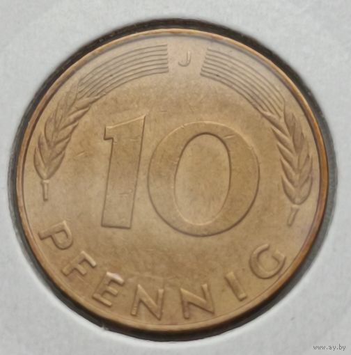 Германия. 10 пфеннигов 1991 года.