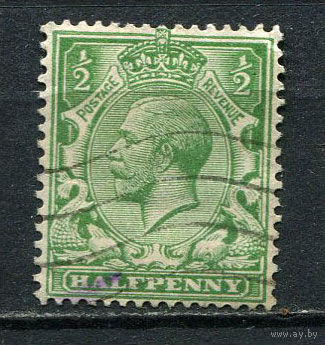 Великобритания - 1924/1928 - Король Георг V 1/2Р - [Mi.154x] - 1 марка. Гашеная.  (Лот 25Gh)-T2P52